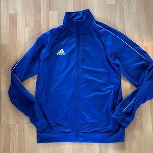 adidas Men's Blue Full-Zip Performance Track Jacket
